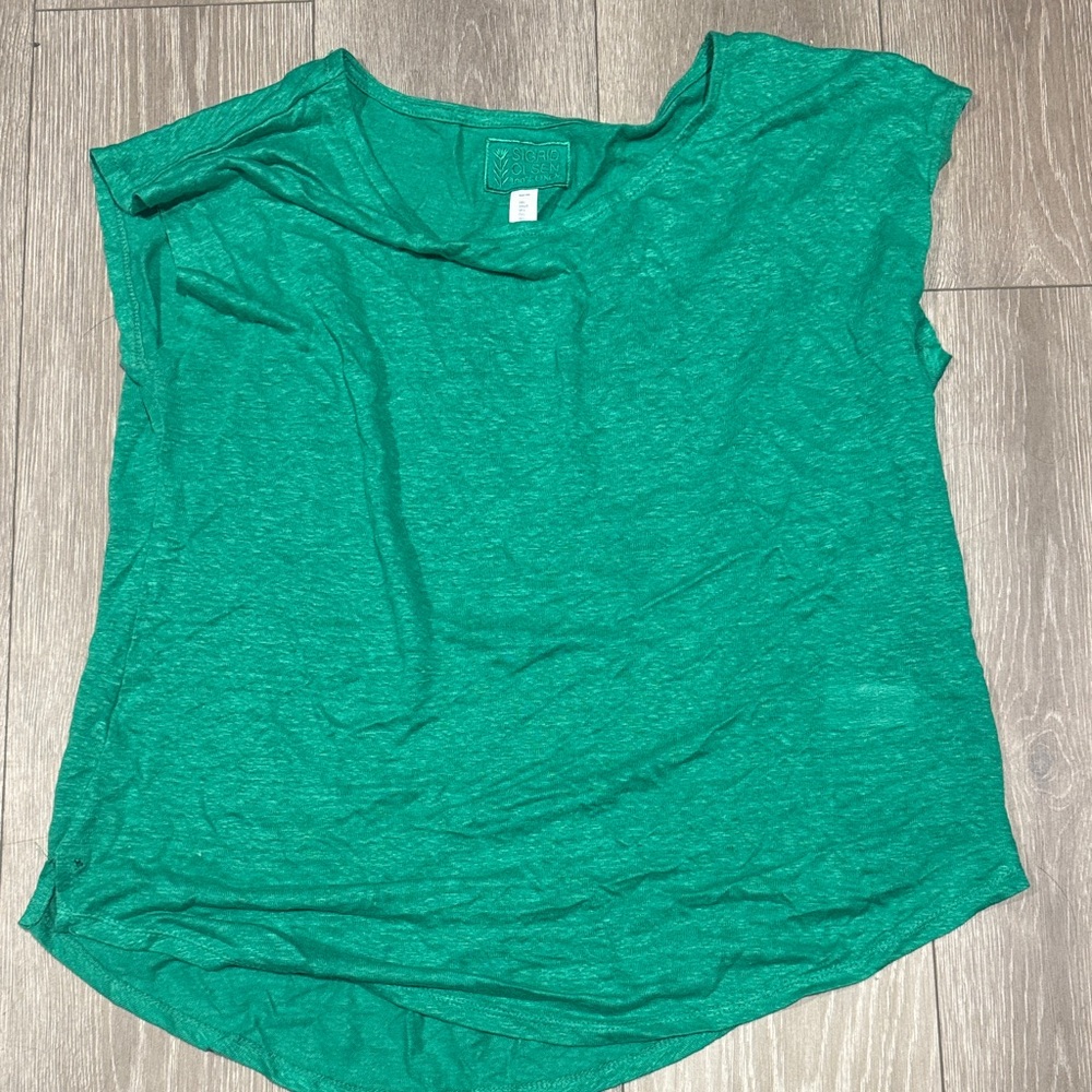 Sigrid Olsen Vibrant Green Muscle Tee